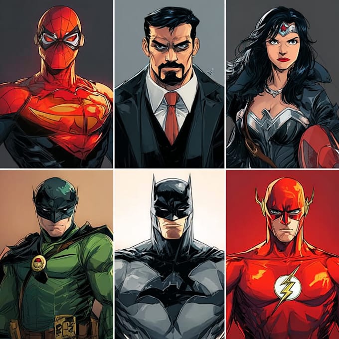 desing a superhero comic cartoon character