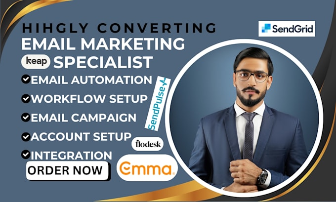 setup emma sendpulse mailjet mailerlite sendgrik acumbamail flodesk clevertap