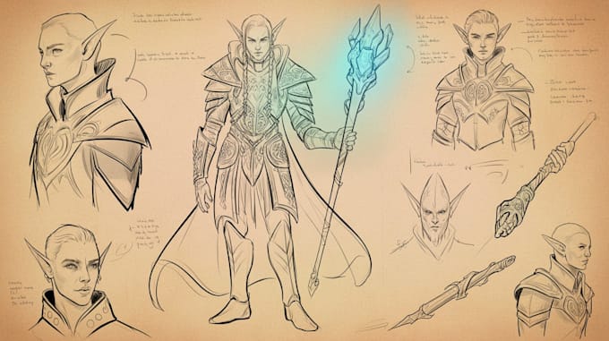 Draw dnd fantasy character and concept art illustration by Bartholom2 ...