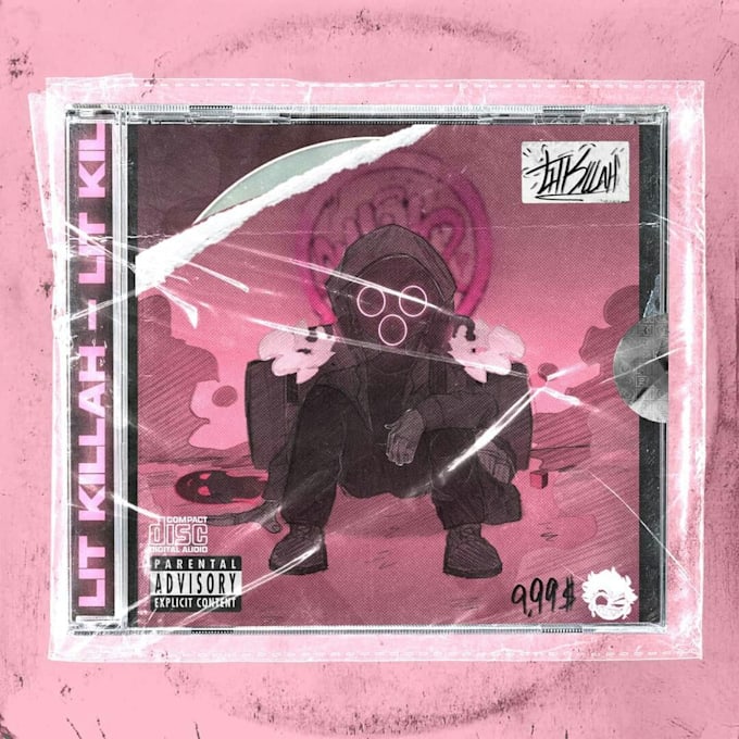 design dark phonk, trap, or drill album cover art
