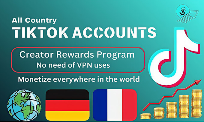 create new tiktok account for creator rewards monetization