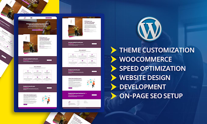 design, redesign, and develop a dynamic wordpress website with elementor