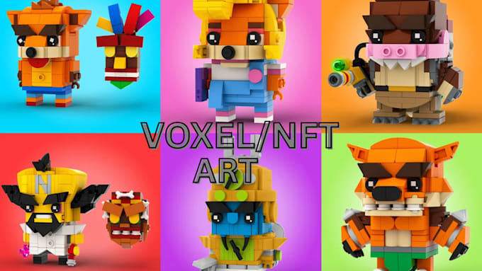 create stunning 3d voxel art, voxel nft characters, avatars and sandbox models