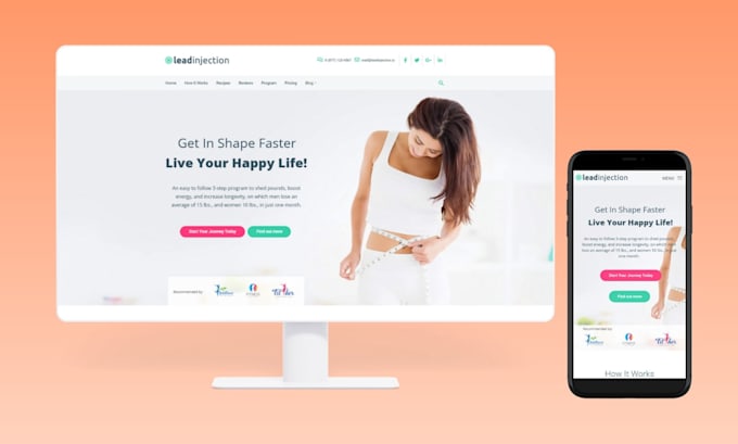 design a high converting landing page or lead generation