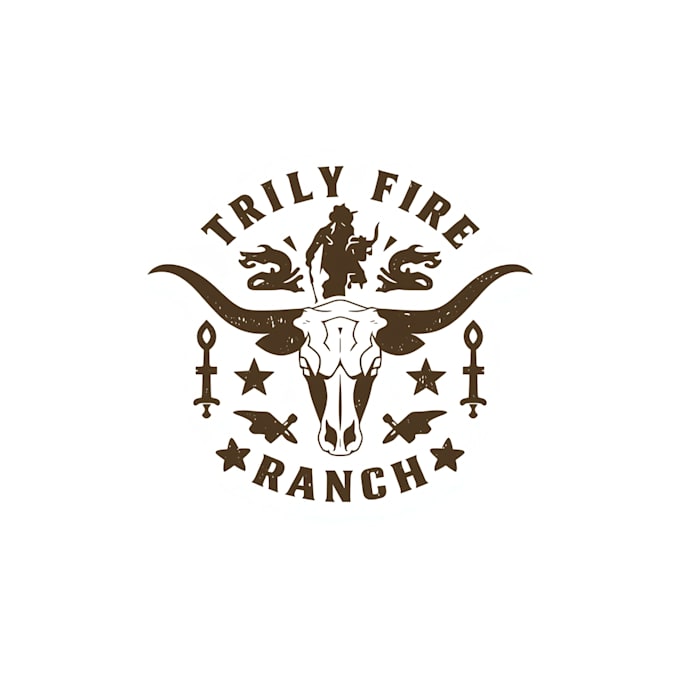 do vintage cattle brand, western, ranch logo design