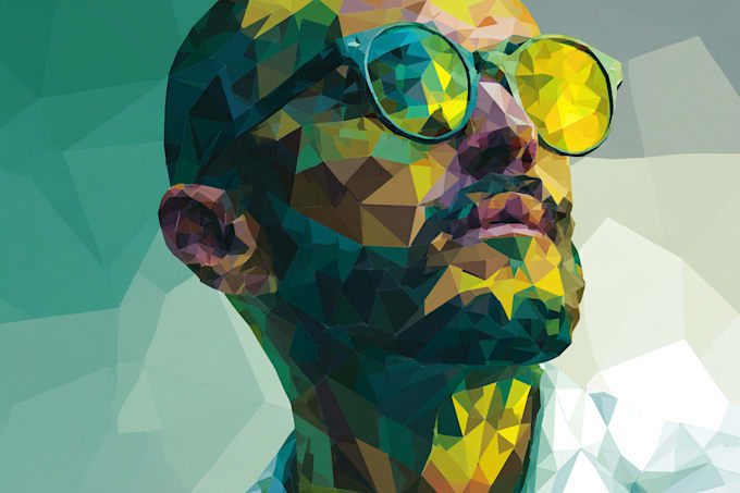 design professional geometric low poly illustration