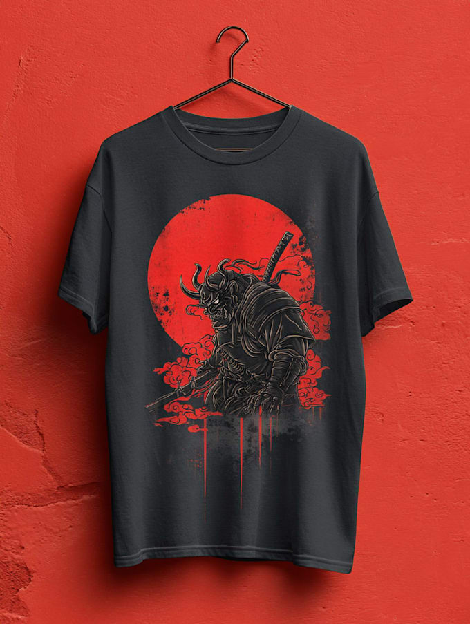 create t shirt design on japanese art