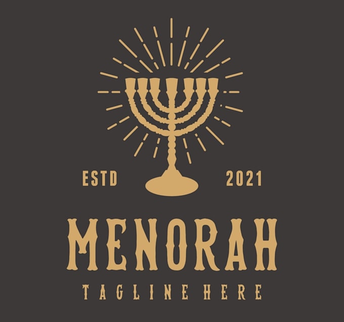 design unique excellent menorah logo for your brand