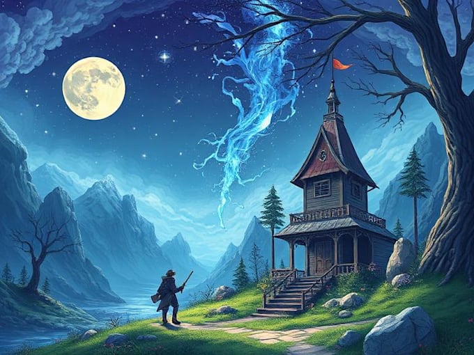 draw a fantasy illustration for you