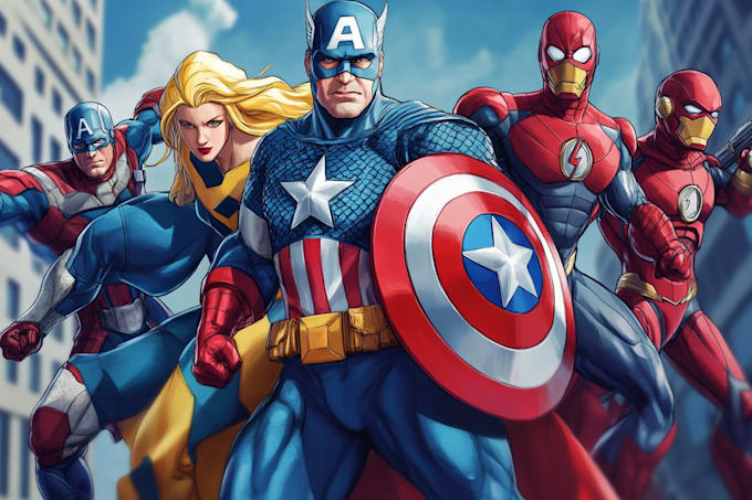 superhero character for comics