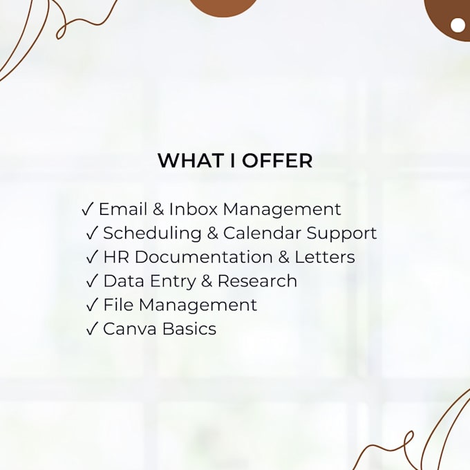 be your virtual assistant for admin, HR, data entry and emails