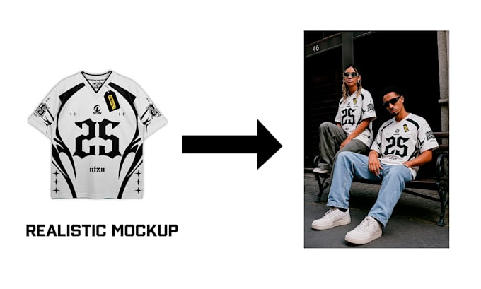 transform your design onto real clothing with live models