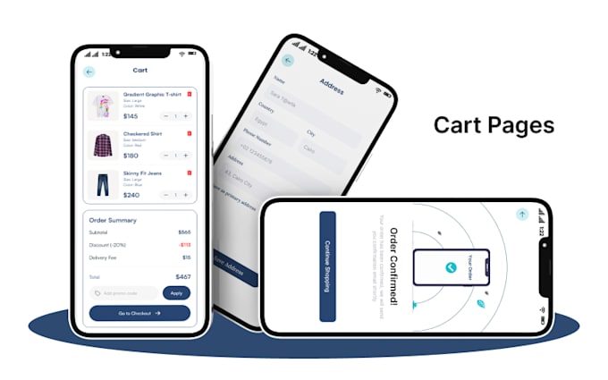 Design ui ux for your ecommerce mobile app by Saratwfik | Fiverr
