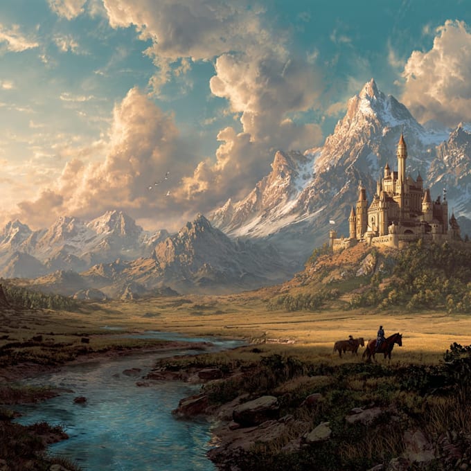 fantasy concept landscape illustrations