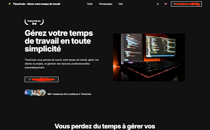 make a landing website