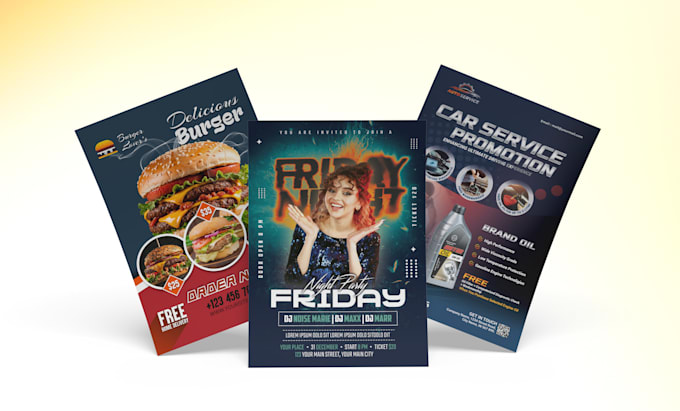 design a custom flyer or postcard in 8 hours