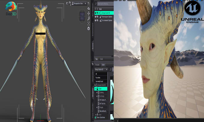 do daz3d to unreal engine conversion