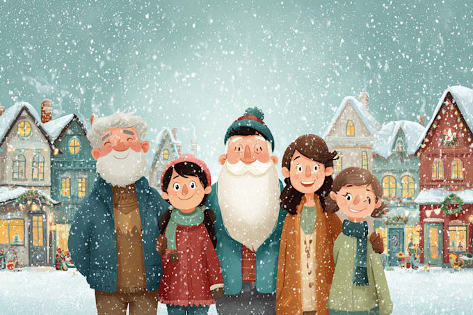 design christmas themed illustration