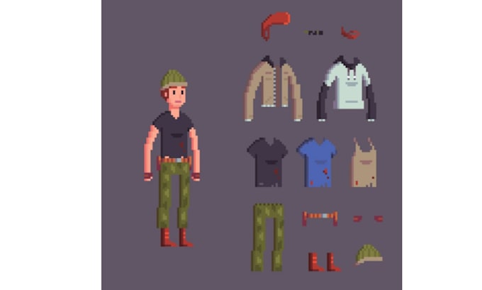 Create pixel art characters, game assets, 2d pixel animation, retro ...