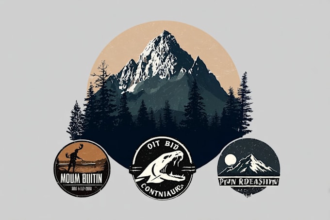 design vintage retro rustic logo for outdoor mountain