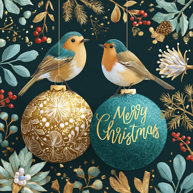draw beautiful illustrated christmas card