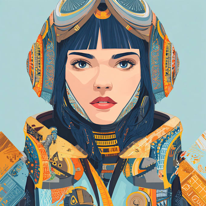 draw your amazing realistic vector portrait