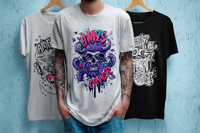 create a custom illustrated t shirt design for you