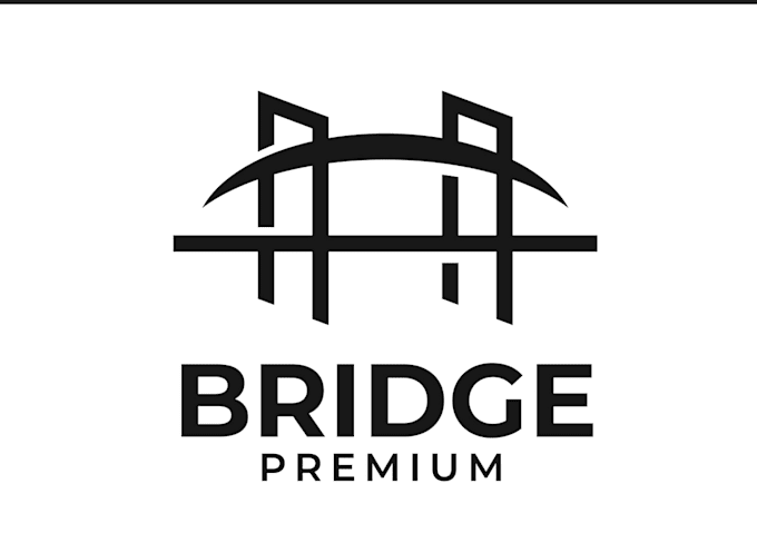 unique brick bridge logo for your brand