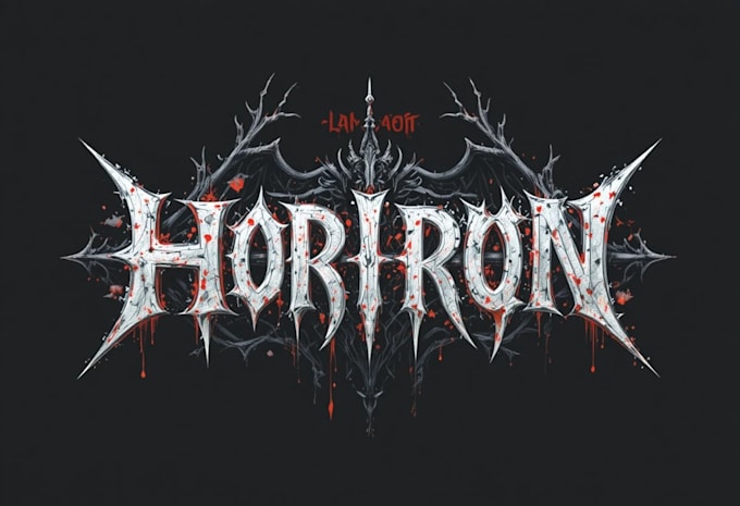 design a horror inspired metal logo