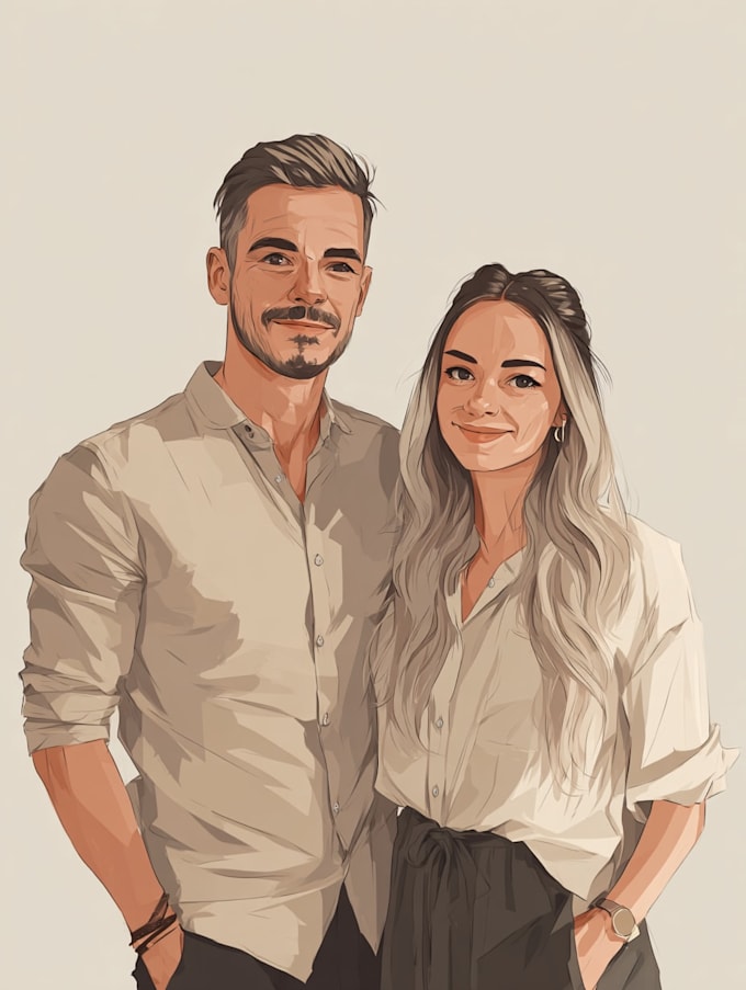 design a couple portrait