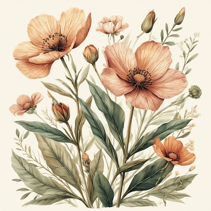 paint watercolour botanical illustrations