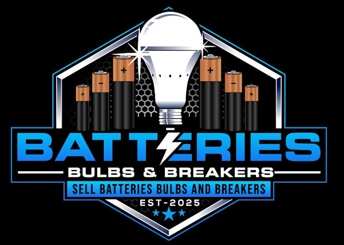 design unique battery logo