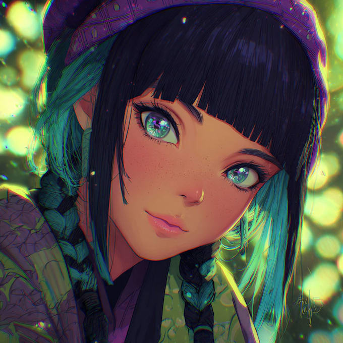 anime character, fanart, and original character