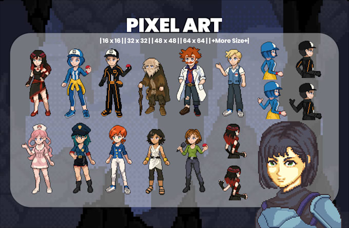 create pixel art character and animation for your games