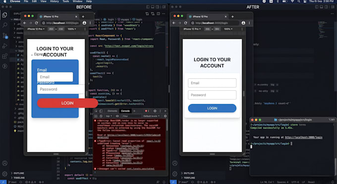 fix mern stack bugs and website errors in react and node js