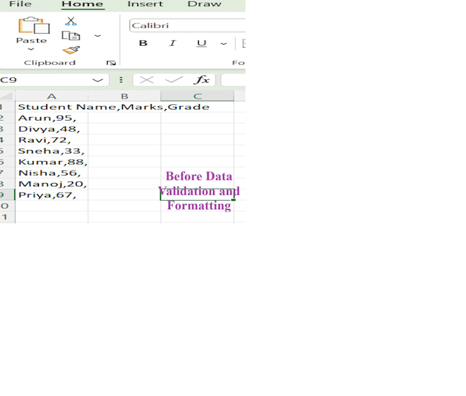 add data validation and conditional formatting