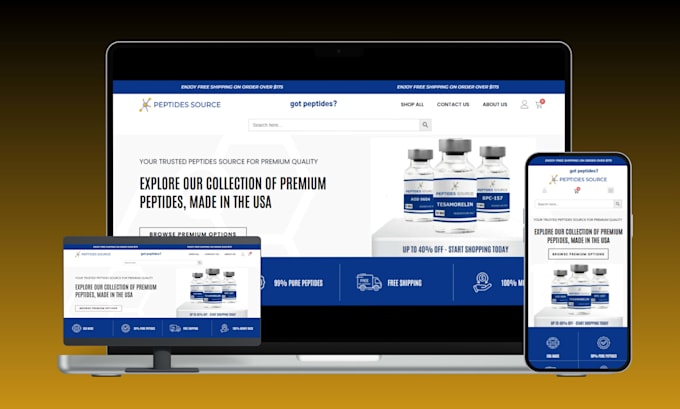peptide shopify store sarms nutraceutical store private label supplement website