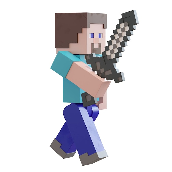 custom minecraft 3d model and 3d minecraft items for games texture in blockbench
