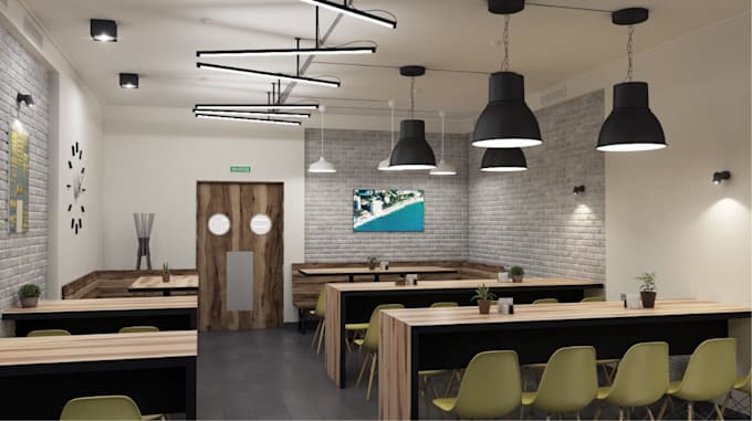 design 3d restaurant,cafe rendering, eatery interior bar,lounge,commercial space