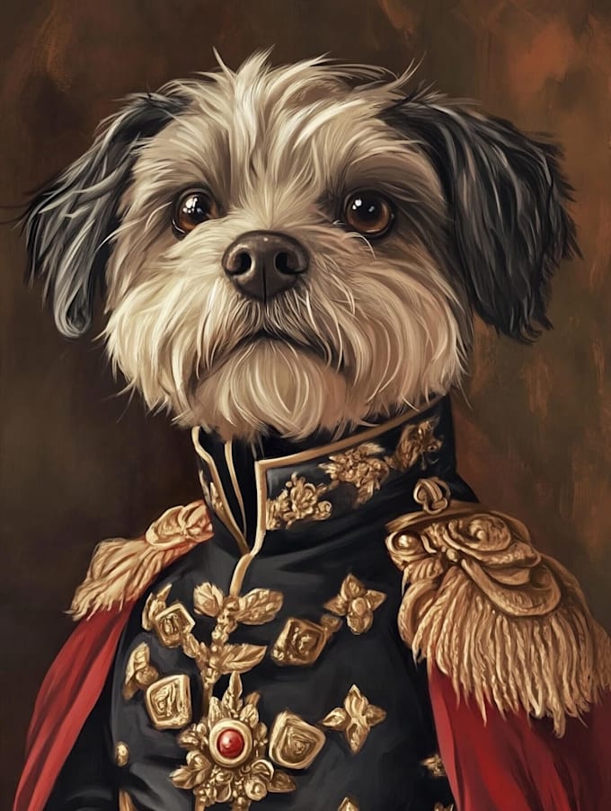 draw a pet portrait into digital painting