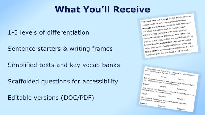 create accessible history resources for ks2 to ks4
