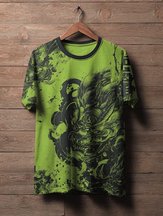 draw a japanese t shirt illustration