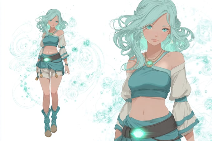 draw anime character an illustration and anime character