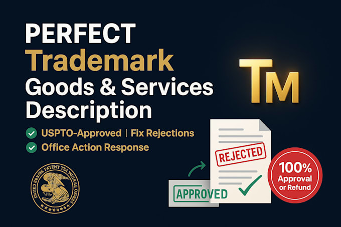 correct your trademark goods and services description