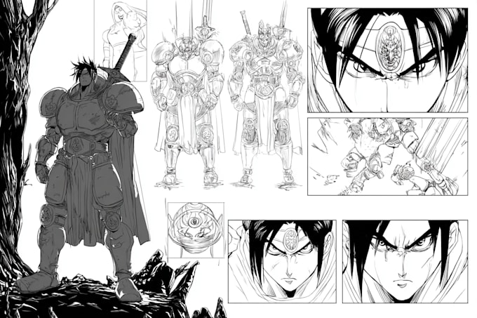 draw a manga or comics page