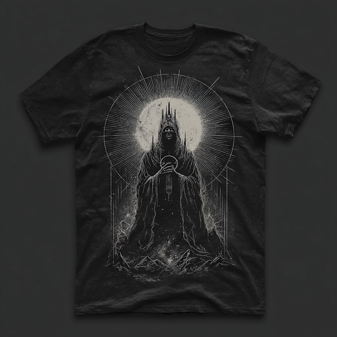 design black metal cult artwork for tshirt