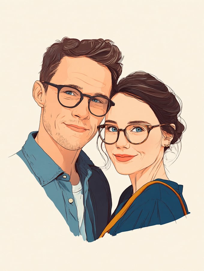 design couple portrait wedding portrait art
