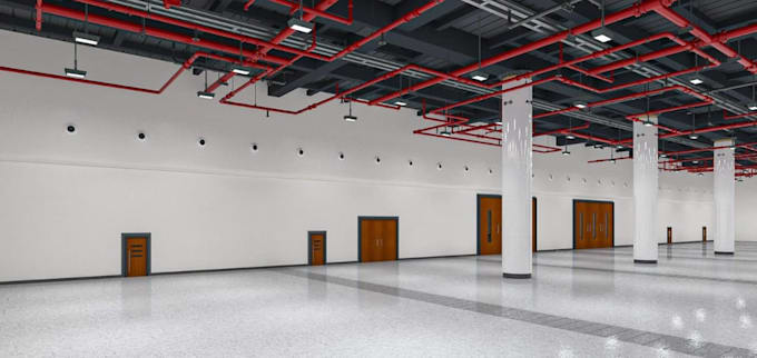 aesthetic 3d factory,interior industrial facility,logistic space,warehouse store