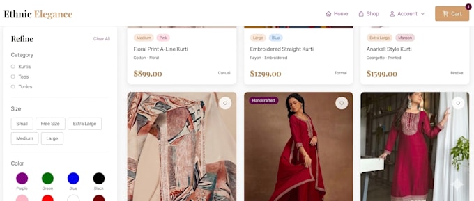 develop a complete ecommerce website