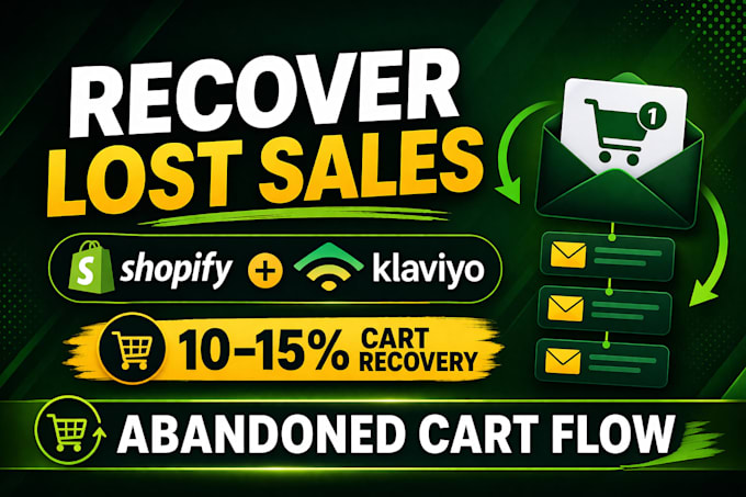 set up klaviyo abandoned cart flow for shopify store